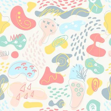 Abstract geometric seamless pattern background vector illustration set Illustrazione stock