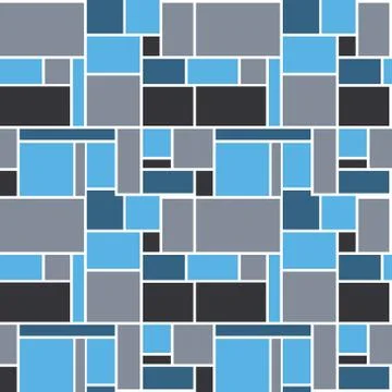 Abstract Geometric Seamless Pattern Block Background. Vector Illustration Stock Illustration