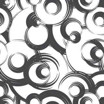 Abstract geometric seamless pattern. Bubble ornamental background Stock Illustration