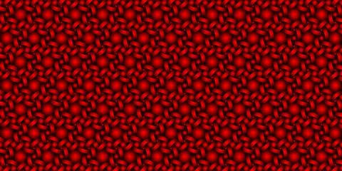 Abstract geometric seamless pattern circle overlapping red background Stock Illustration