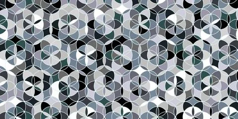 Abstract geometric seamless pattern circle overlapping colorful background Illustrazione stock