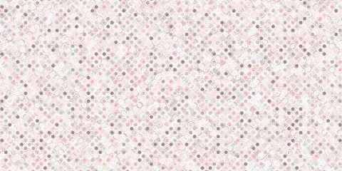 Abstract geometric seamless pattern circles overlapping pastel color of pink  Stock Illustration