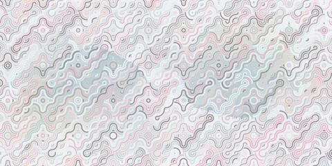 Abstract geometric seamless pattern circles overlapping bright pastel color Stock Illustration