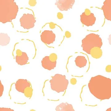 Abstract geometric seamless pattern with circles. Modern abstract design for Stock Illustration