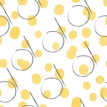 Abstract geometric seamless pattern with circles. Modern abstract design for Stock Illustration