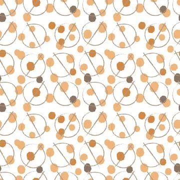 Abstract geometric seamless pattern with circles. Modern abstract design for Stock Illustration