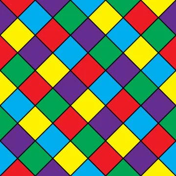 Abstract geometric seamless pattern. Colored squares. Vector Illustration Stock Illustration