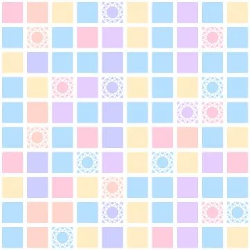 Abstract geometric seamless pattern with colorful squares background Stock Illustration