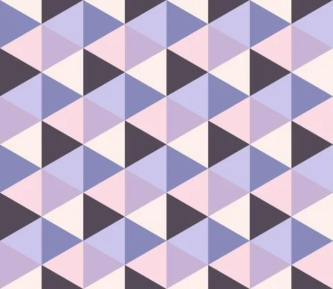 Abstract geometric seamless pattern. Colorful ornamental design with triangles.  Stock Illustration