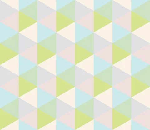 Abstract geometric seamless pattern. Colorful ornamental design with triangles Stock Illustration