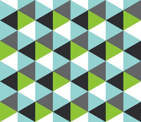 Abstract geometric seamless pattern. Colorful ornamental design with triangles Illustrazione stock