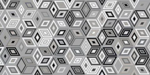 Abstract geometric seamless pattern elegant of gray background 3d hexagon sha Stock Illustration