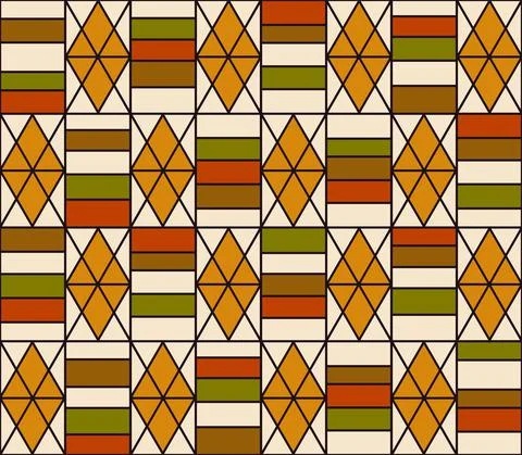 Abstract geometric seamless pattern in ethnic style Stock Illustration