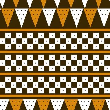 Abstract geometric seamless pattern in ethnic style Illustrazione stock