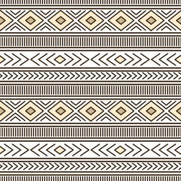 Abstract geometric seamless pattern in ethnic style Stock Illustration
