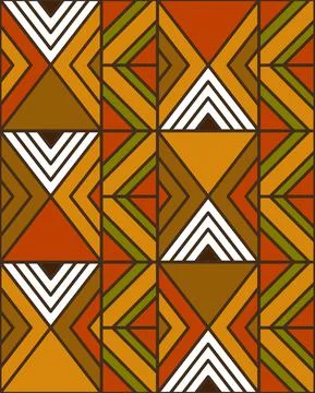 Abstract geometric seamless pattern in ethnic style Illustrazione stock