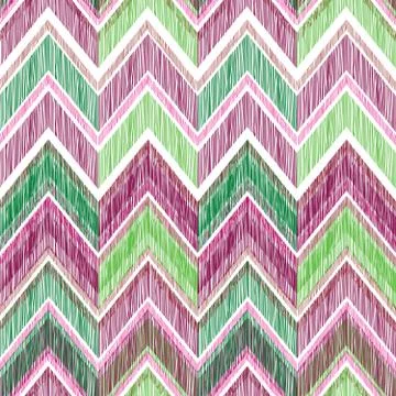 Abstract geometric seamless pattern. Fabric doodle zig zag line Stock Illustration