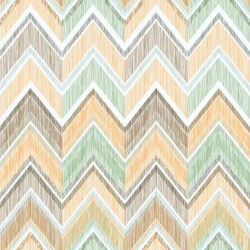 Abstract geometric seamless pattern. Fabric doodle zig zag line Stockillustratie