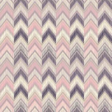 Abstract geometric seamless pattern. Fabric doodle zig zag line Stock Illustration