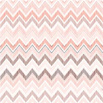 Abstract geometric seamless pattern. Fabric doodle zig zag line Illustrazione stock