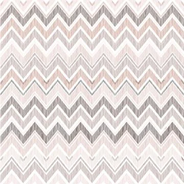 Abstract geometric seamless pattern. Fabric doodle zig zag line Stock Illustration