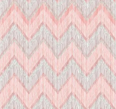 Abstract geometric seamless pattern. Fabric doodle zig zag line Stock Illustration