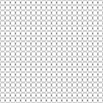 Abstract geometric seamless pattern. Gray and white style pattern with circle イラスト素材