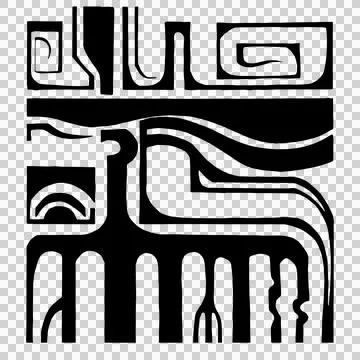 Abstract Geometric Seamless Pattern Hand Drawn Digital Ornament Texture Stock Illustration