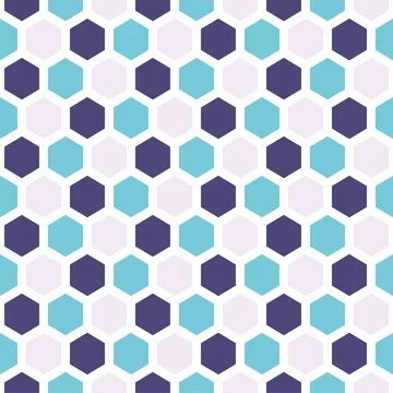 Abstract geometric seamless pattern with hexagons. Vector background illustra Stock Illustration