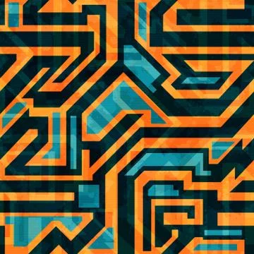 Abstract geometric seamless pattern Stock Illustration