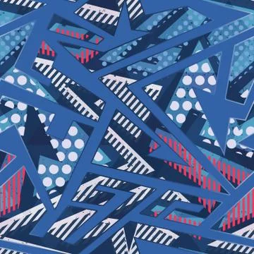 Abstract geometric seamless pattern Stock Illustration