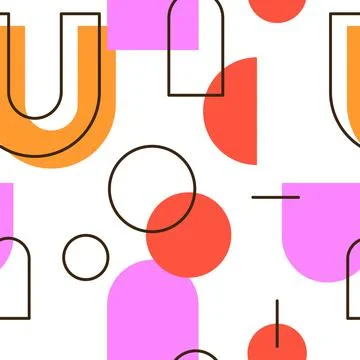 Abstract Geometric Seamless Pattern Stock Illustration