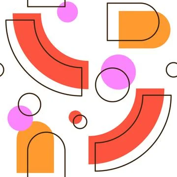 Abstract Geometric Seamless Pattern Stock Illustration