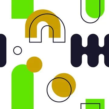 Abstract Geometric Seamless Pattern Stock Illustration