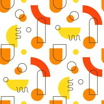 Abstract Geometric Seamless Pattern Stock Illustration