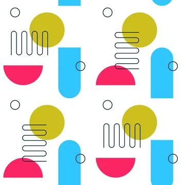 Abstract Geometric Seamless Pattern Illustrazione stock