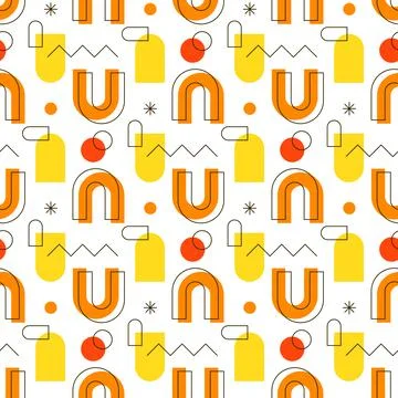 Abstract Geometric Seamless Pattern Stock Illustration