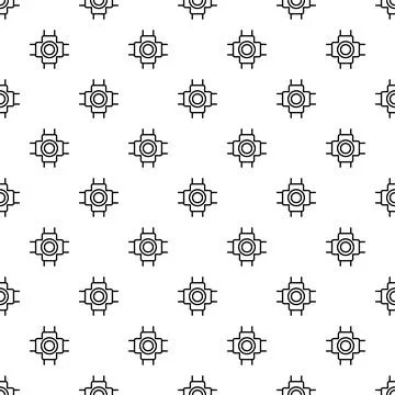 Abstract geometric seamless pattern with interlocking shapes Stock Illustration