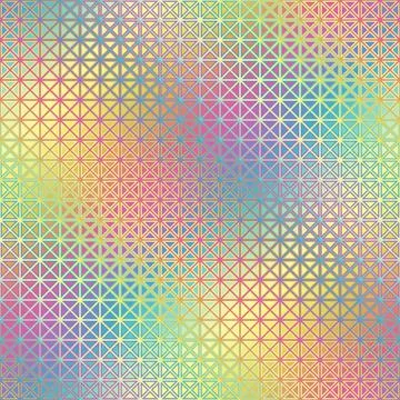 Abstract geometric seamless pattern with khaki and beige triangles and squares Stock Illustration