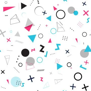 Abstract Geometric Seamless Pattern Minimal Background. Vector Illustration Stock Illustration