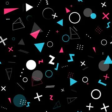Abstract Geometric Seamless Pattern Minimal Background. Illustration Stock Illustration