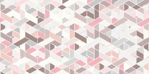 Abstract geometric seamless pattern modern design pastel color with marble li Illustrazione stock