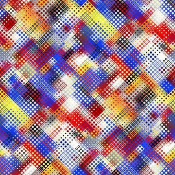 Abstract geometric seamless pattern with a moire overlay effect. Pixel art st Illustrazione stock