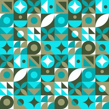 Abstract geometric seamless pattern. Neo geo style print, vector illustration. S Stock Illustration