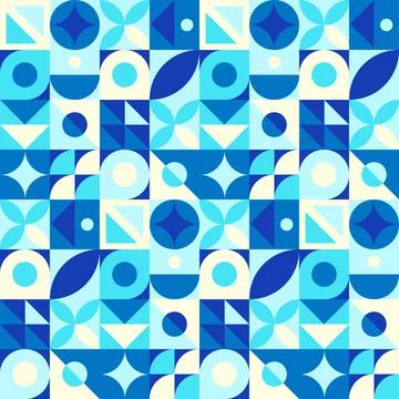 Abstract geometric seamless pattern. Neo geo style print, vector illustration. S Stock Illustration