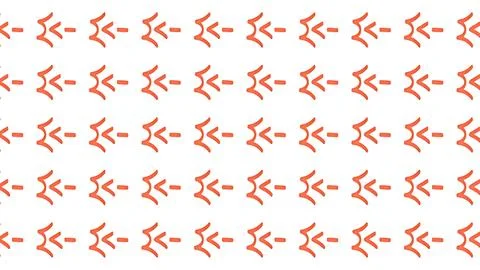 Abstract Geometric Seamless Pattern with Orange Minimalist Shapes on White .. Stock Illustration