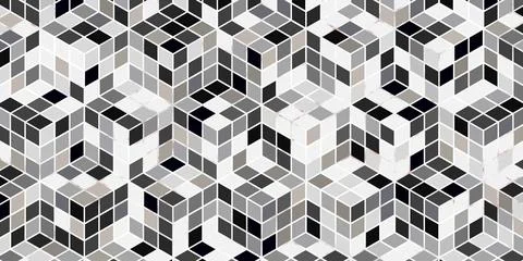 Abstract geometric seamless pattern polygonal pastel color with marble line e Stock Illustration