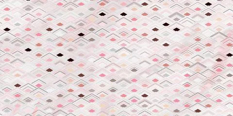Abstract geometric seamless pattern polygonal overlapping pink background Stock Illustration