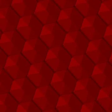 Abstract geometric seamless pattern - red textured background - regular hexag Stock Illustration