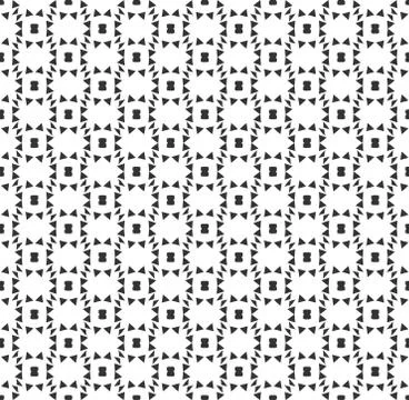 Abstract geometric Seamless pattern . Repeating geometric Black and white tex Stock Illustration